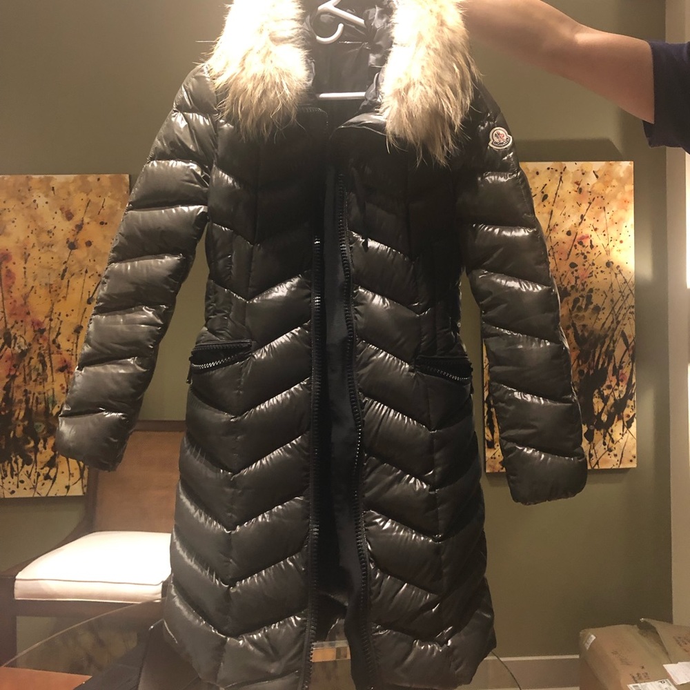 Moncler Shiny Long Down Coat